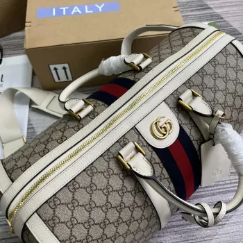 Gucci 681295 Jumbo GG medium duffle bag Gray