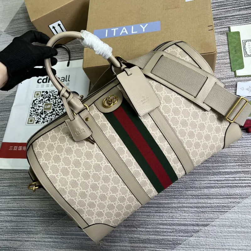 Gucci 681295 Jumbo GG medium duffle bag Beige