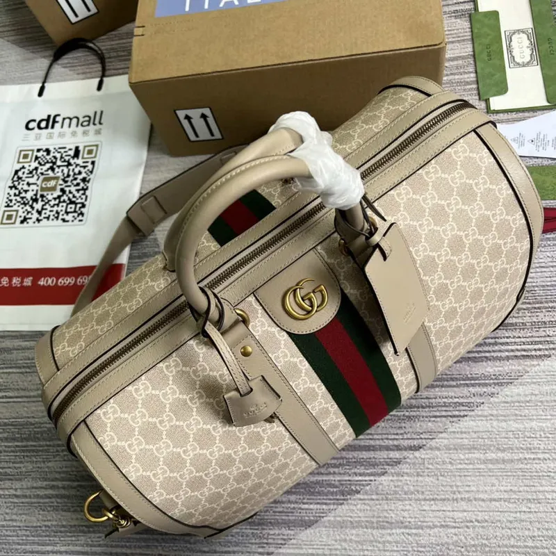Gucci 681295 Jumbo GG medium duffle bag Beige