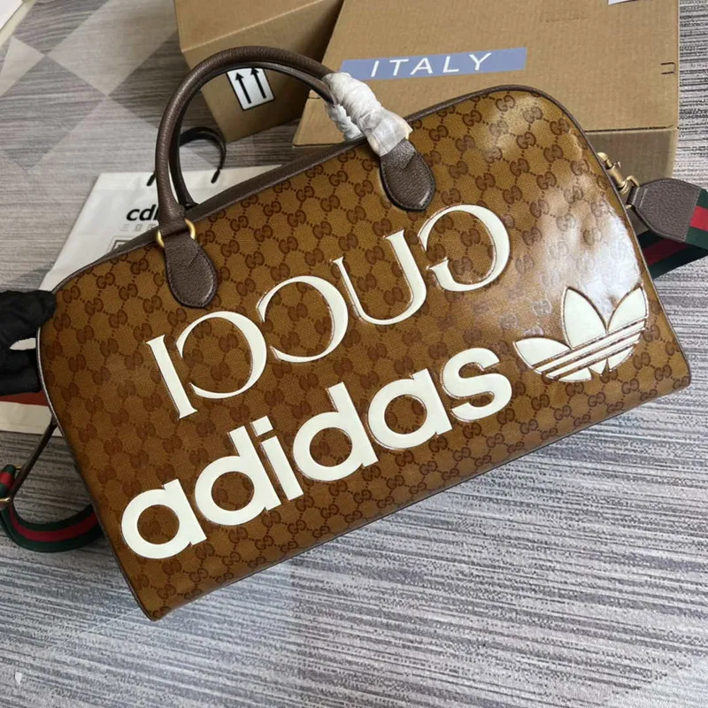 Adidas x Gucci large duffle bag 702422 Brown