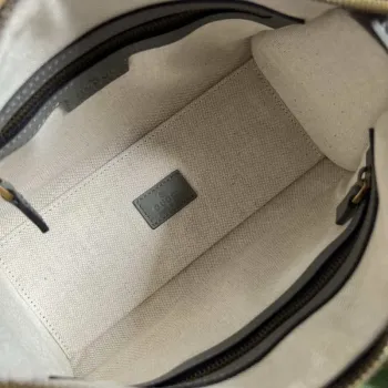 Gucci 715771 Mini canvas top handle bag Gray and Black Original GG canvas