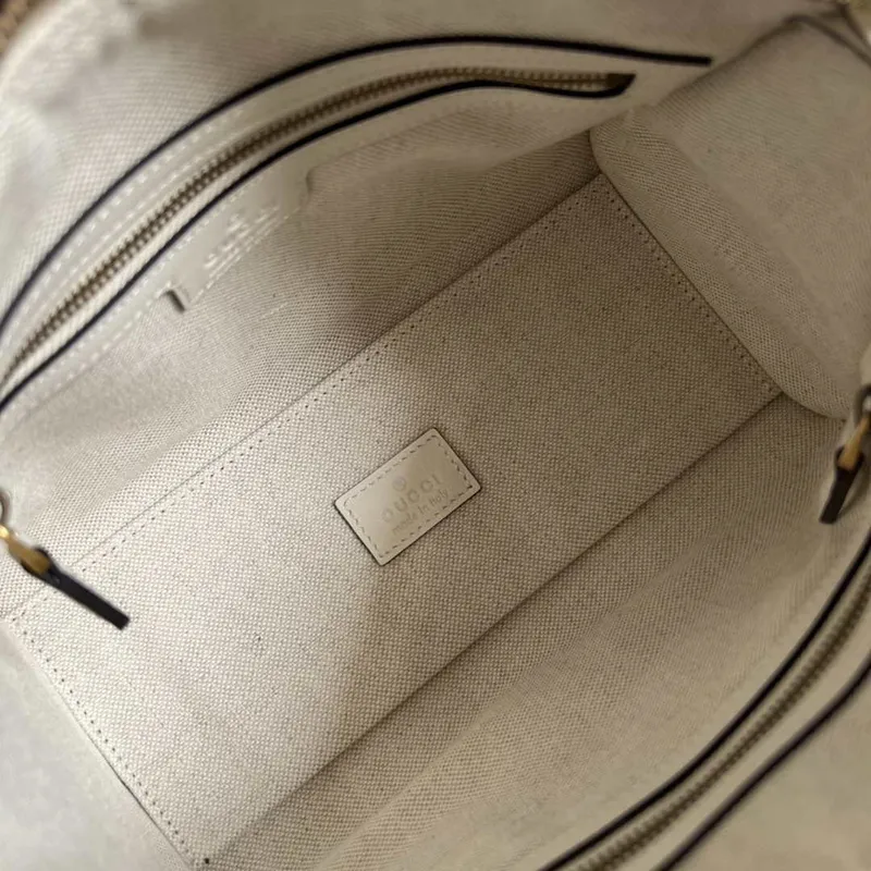 Gucci 715771 Mini top handle bag with Double G White