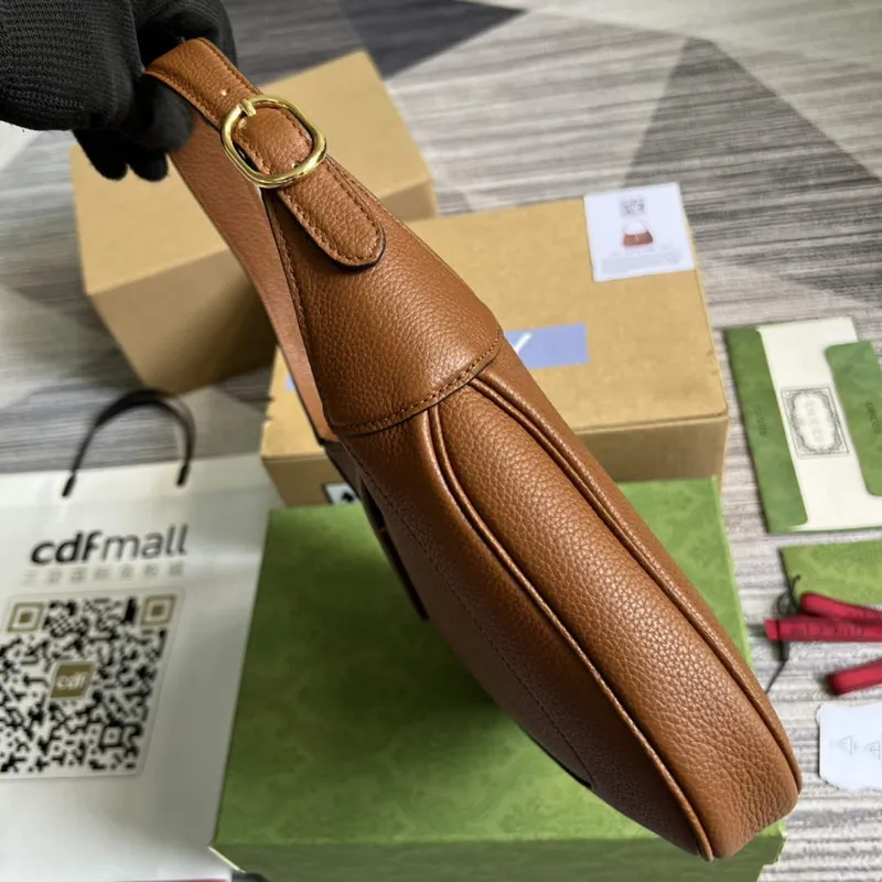 Gucci 636709 Jackie 1961 Small Natural Grain Bag Brown