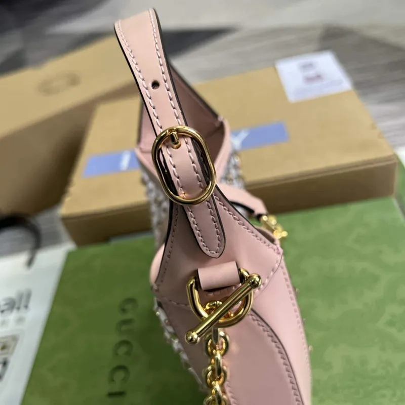 Gucci 677027 Jackie 1961 Mini Crystal bag Pink