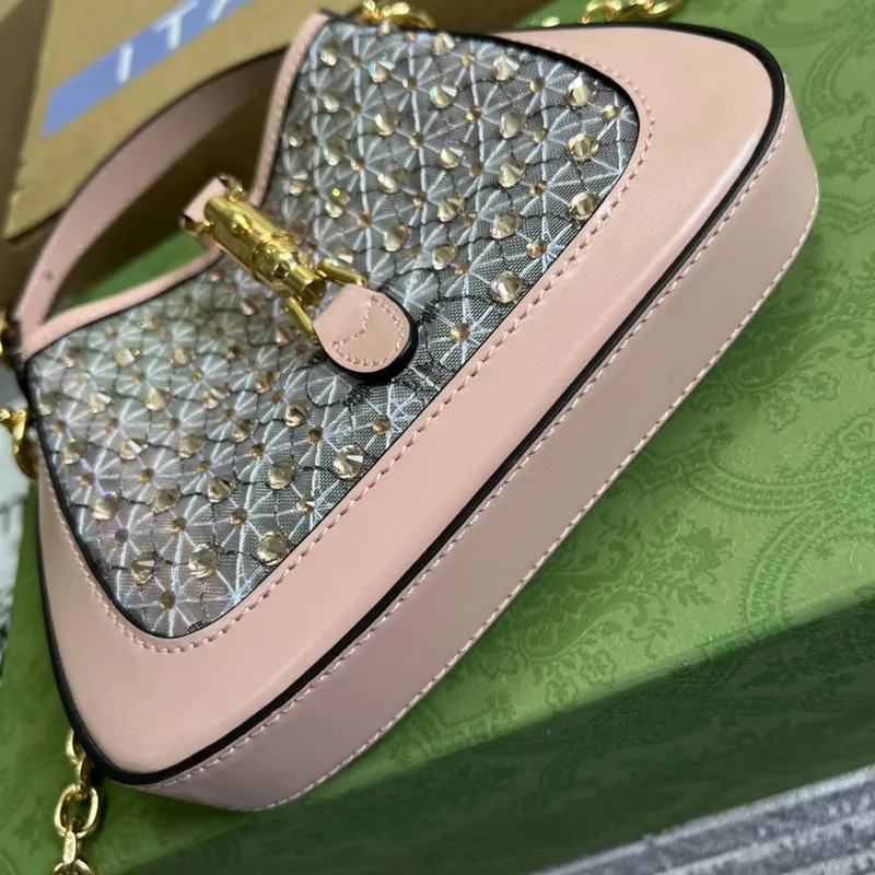 Gucci 677027 Jackie 1961 Mini Crystal bag Pink