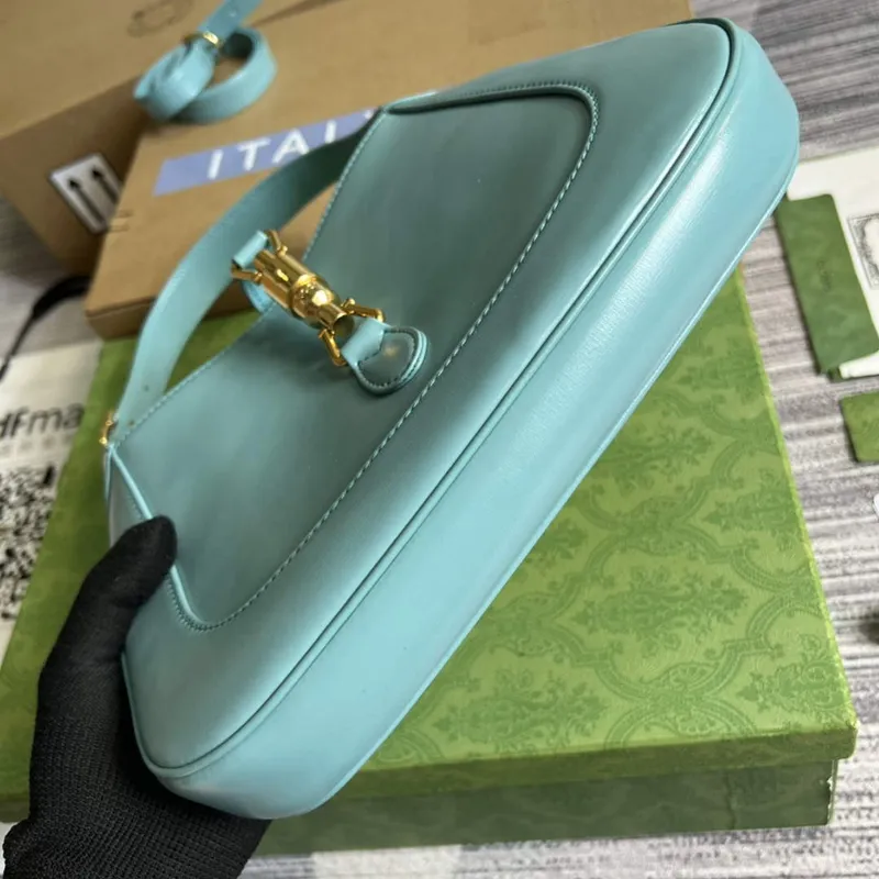 Gucci 636709 Jackie 1961 Small Shoulder Bag Light blue