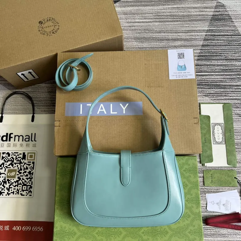 Gucci 636709 Jackie 1961 Small Shoulder Bag Light blue