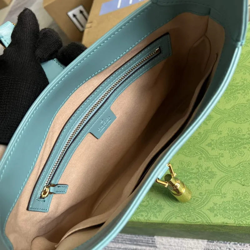 Gucci 636709 Jackie 1961 Small Shoulder Bag Light blue