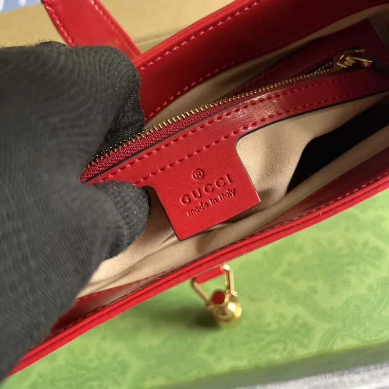 Gucci 636709 Jackie 1961 Small Shoulder Bag Red