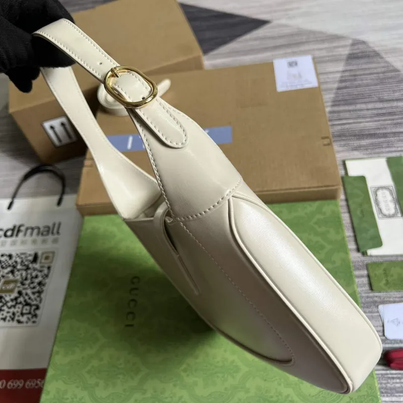 Gucci 636709 Jackie 1961 Small Shoulder Bag White