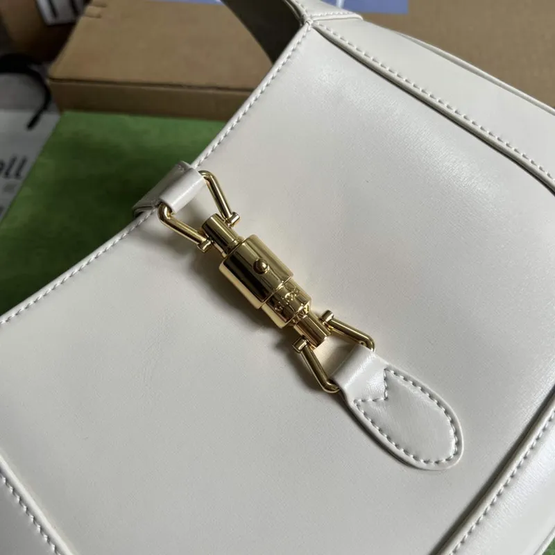 Gucci 636709 Jackie 1961 Small Shoulder Bag White
