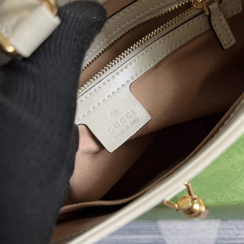 Gucci 636709 Jackie 1961 Small Shoulder Bag White