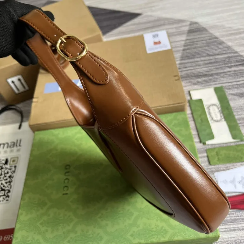 Gucci 636709 Jackie 1961 Small Shoulder Bag Brown