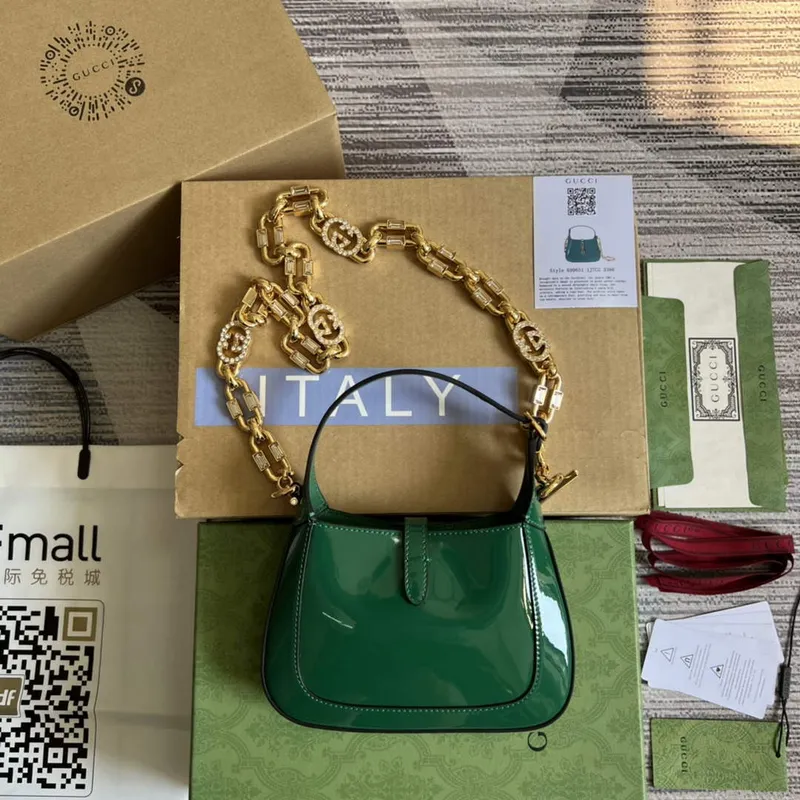 Gucci 699651 Jackie 1961 Mini Shoulder Bag Green