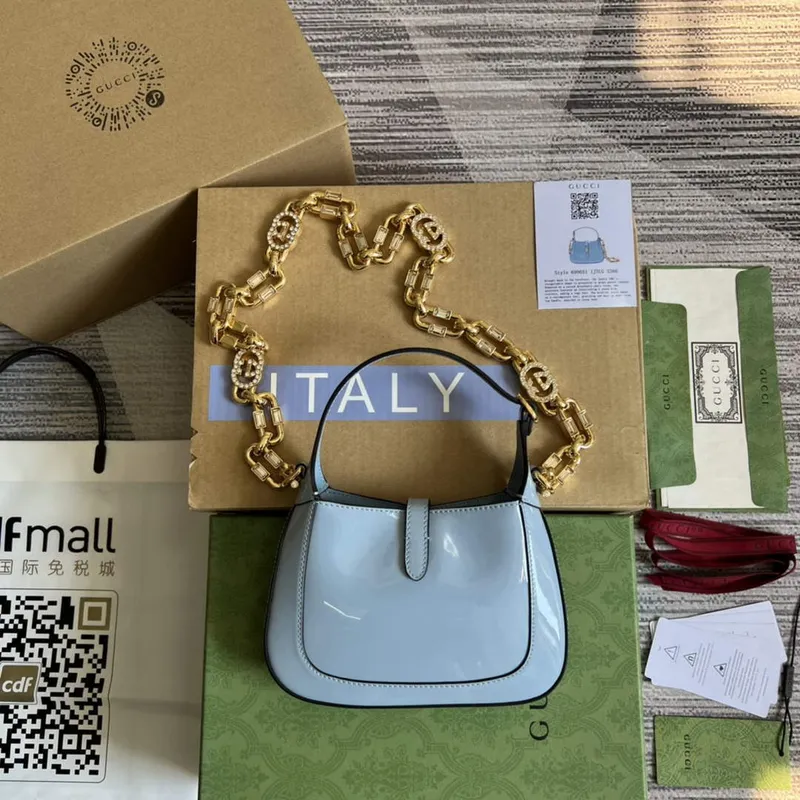 Gucci 699651 Jackie 1961 Mini Shoulder Bag Light blue