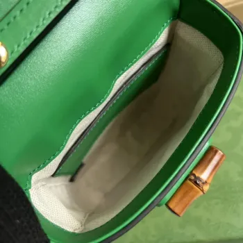 Gucci 702106 Bamboo Mini Handbag Green