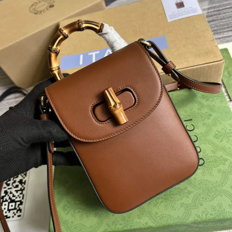 Gucci 702106 Bamboo Mini Handbag Brown