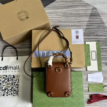 Gucci 702106 Bamboo Mini Handbag Brown