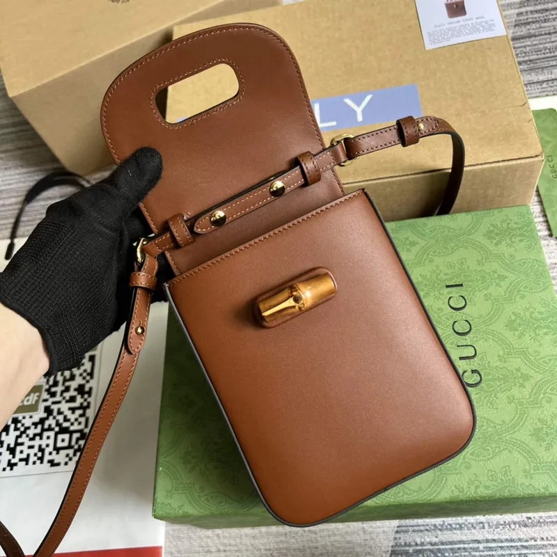 Gucci 702106 Bamboo Mini Handbag Brown