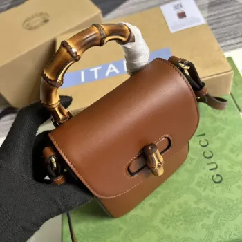 Gucci 702106 Bamboo Mini Handbag Brown