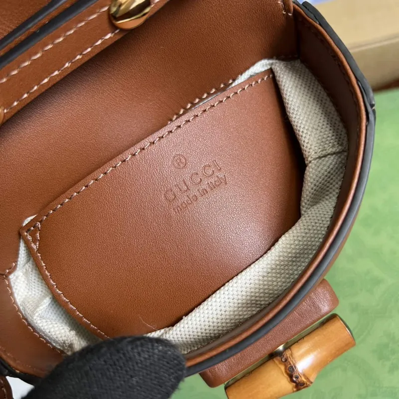 Gucci 702106 Bamboo Mini Handbag Brown