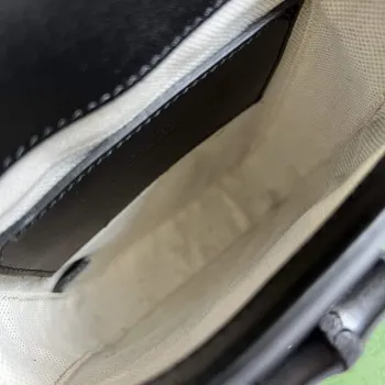 Gucci 702106 Black Bamboo Mini Handbag Black