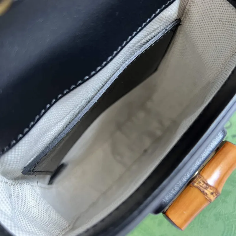 Gucci 702106 Bamboo Mini Handbag Black