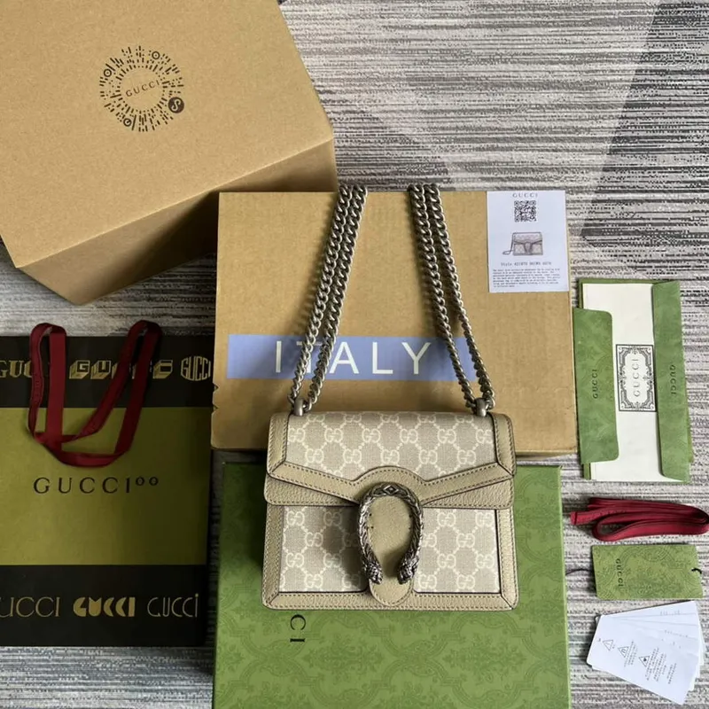 Gucci 421970 Dionysus GG mini bag Oatmeal