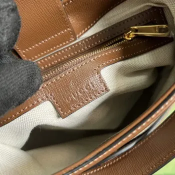 Gucci 696011 Large shoulder bag with Interlocking G Brown