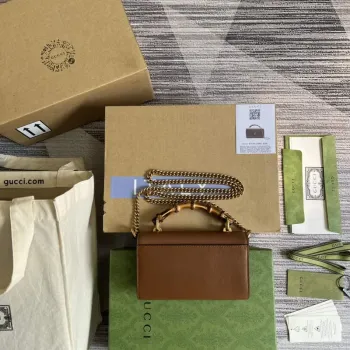 Gucci 675795 Gucci Diana mini shoulder bag Brown