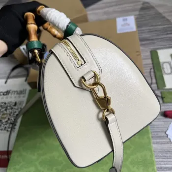 Gucci 655663 Gucci Diana Japan Limited Small Top Handle Bag White