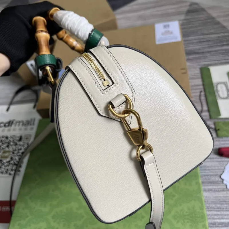 Gucci 655663 Gucci Diana Japan Limited Small Top Handle Bag White