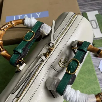 Gucci 655663 Gucci Diana Japan Limited Small Top Handle Bag White