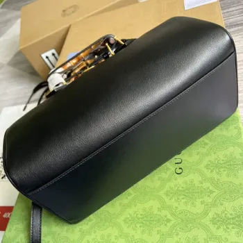 Gucci 655663 Gucci Diana Japan Limited Small Top Handle Bag Black