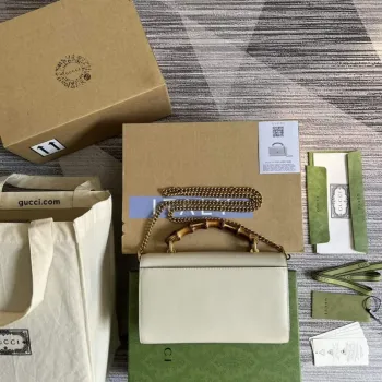 Gucci 675794 Gucci Diana Small Shoulder Bag White