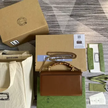 Gucci 675794 Gucci Diana Small Shoulder Bag Brown