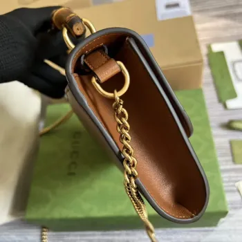 Gucci 675794 Gucci Diana Small Shoulder Bag Brown