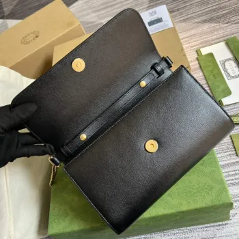 Gucci 675794 Gucci Diana Small Shoulder Bag Black