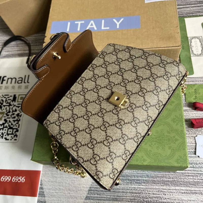 Gucci 703848 Gucci Horsebit 1955 Mini Bag Beige brown