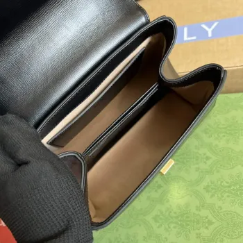 Gucci 703848 Gucci Horsebit 1955 Mini Bag Black