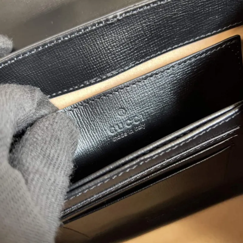 Gucci 703848 Gucci Horsebit 1955 Mini Bag Black