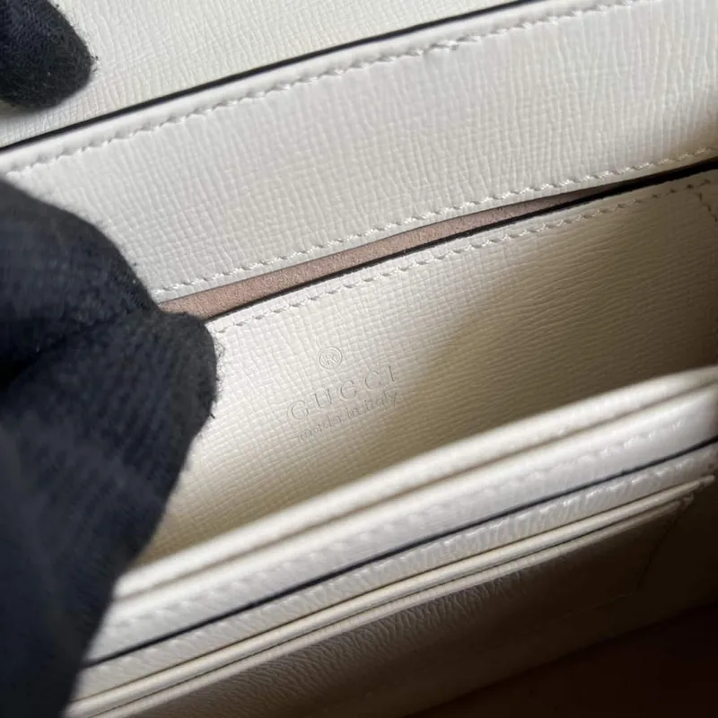 Gucci 703848 Gucci Horsebit 1955 Mini Bag White