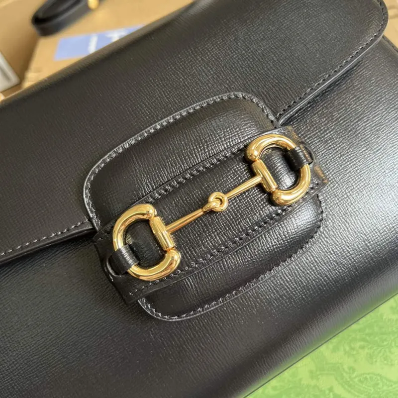 Gucci 702049 Horsebit 1955 Medium Bag Black