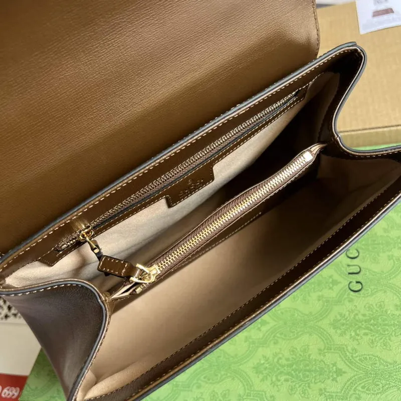 Gucci 702049 Horsebit 1955 Medium Bag Brown