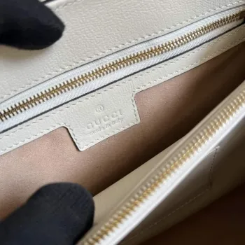 Gucci 702049 Horsebit 1955 Medium Bag White