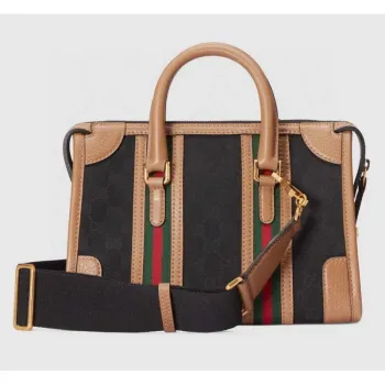 Gucci 715772 Small top handle bag with Double G Black