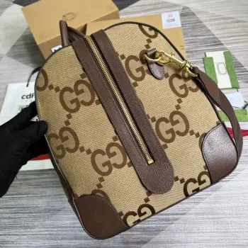 Gucci 696039 Jumbo GG Large Duffle Bag Brown