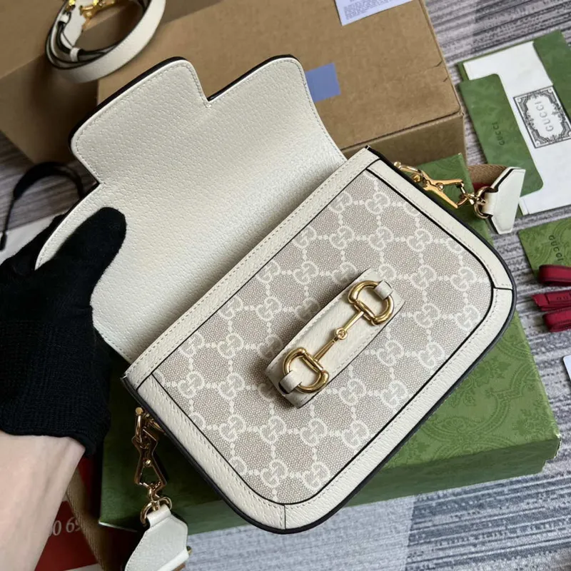 Gucci 658574 Gucci Horsebit 1955 Mini Bag beige leather