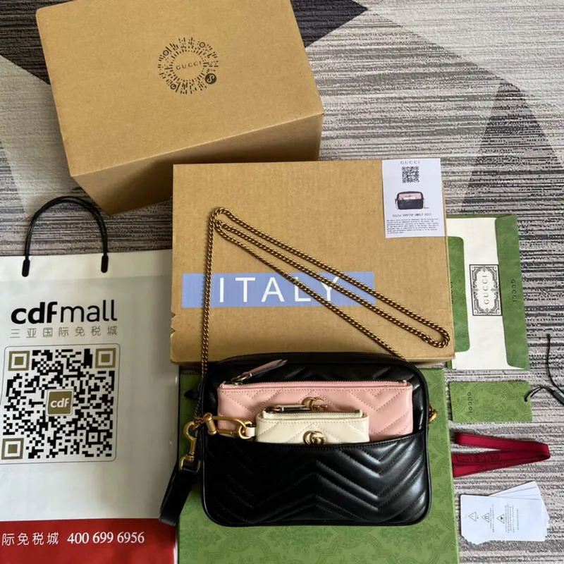 Gucci 699758 Double G multi use mini bag Black