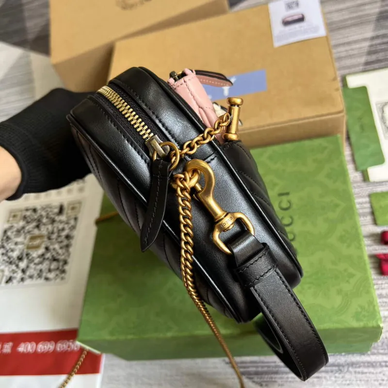 Gucci 699758 Double G multi use mini bag Black